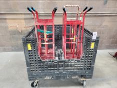 Qty 6 - Hand carts. Includes rolling gaylord.