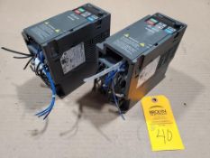 Qty 2 - 3hp Delta drive. Model VFD5A0MS43ANSAA.