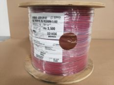 Qty 1 - 3500ft roll Sequel wire and cable 16/2 red and brown wire.