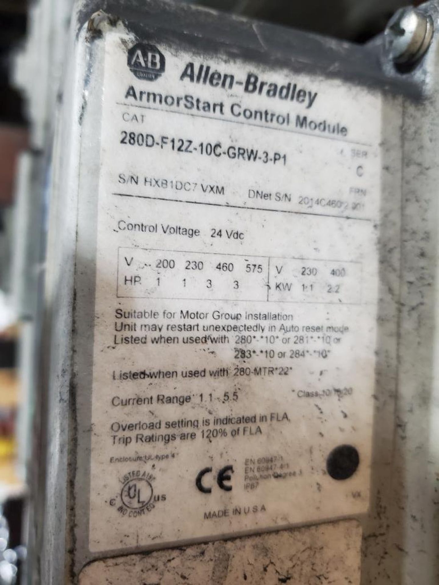 Qty 4 - Allen Bradley Armorstart modules.