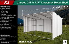 Unused 20FT X 12FT Livestock Metal Shed