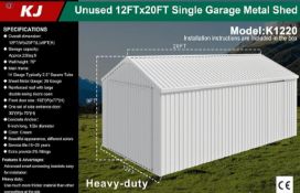 Unused 12FT x 20FT Single Garage Metal Shed