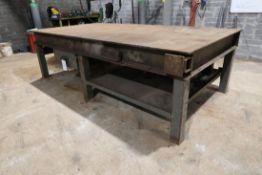 Large Metal Workbench 10' x 5'.