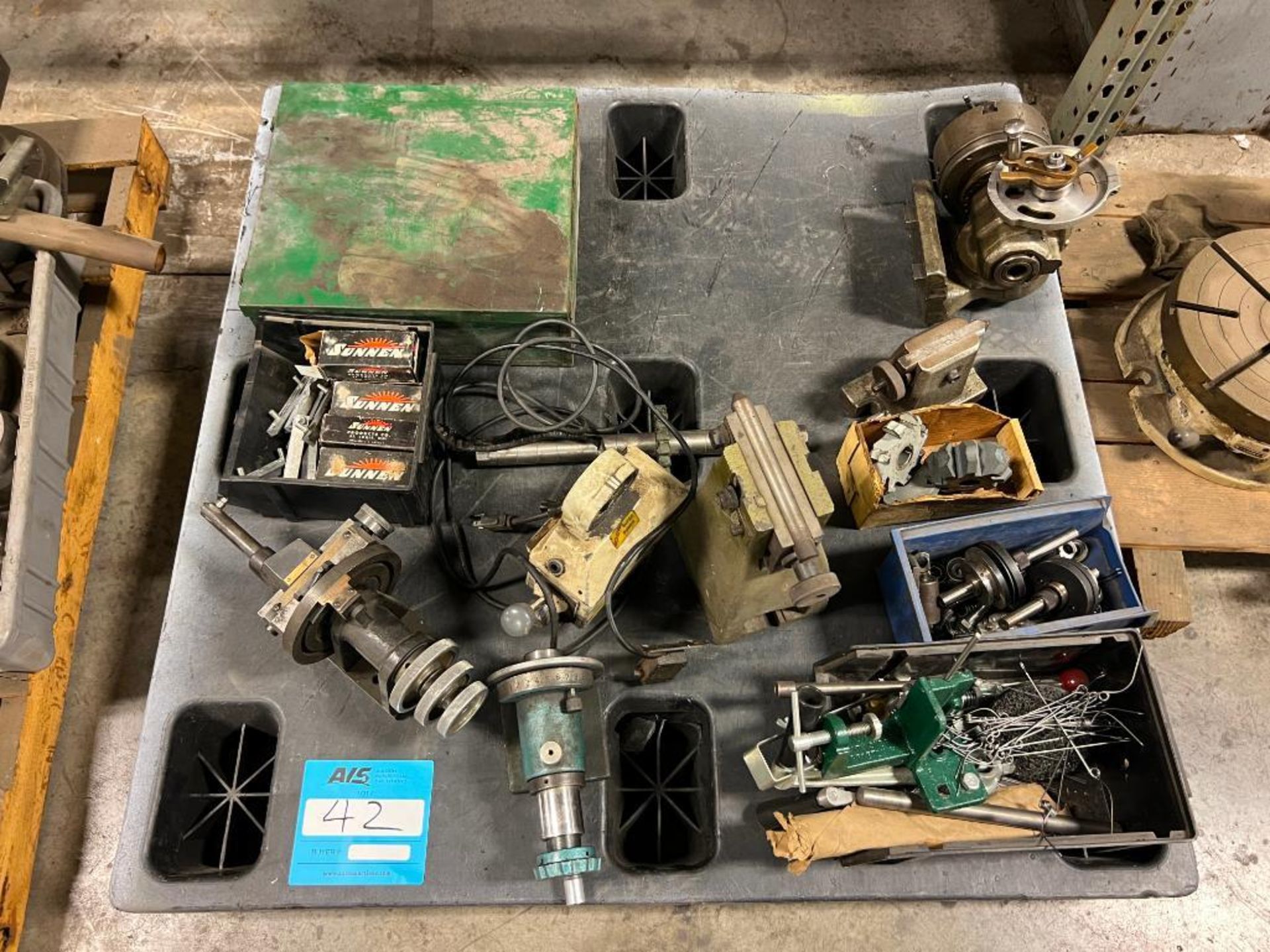 LOT: Assorted Spare Parts, including Steady Rests, Sunnen Hone tooling, and misc. on pallet