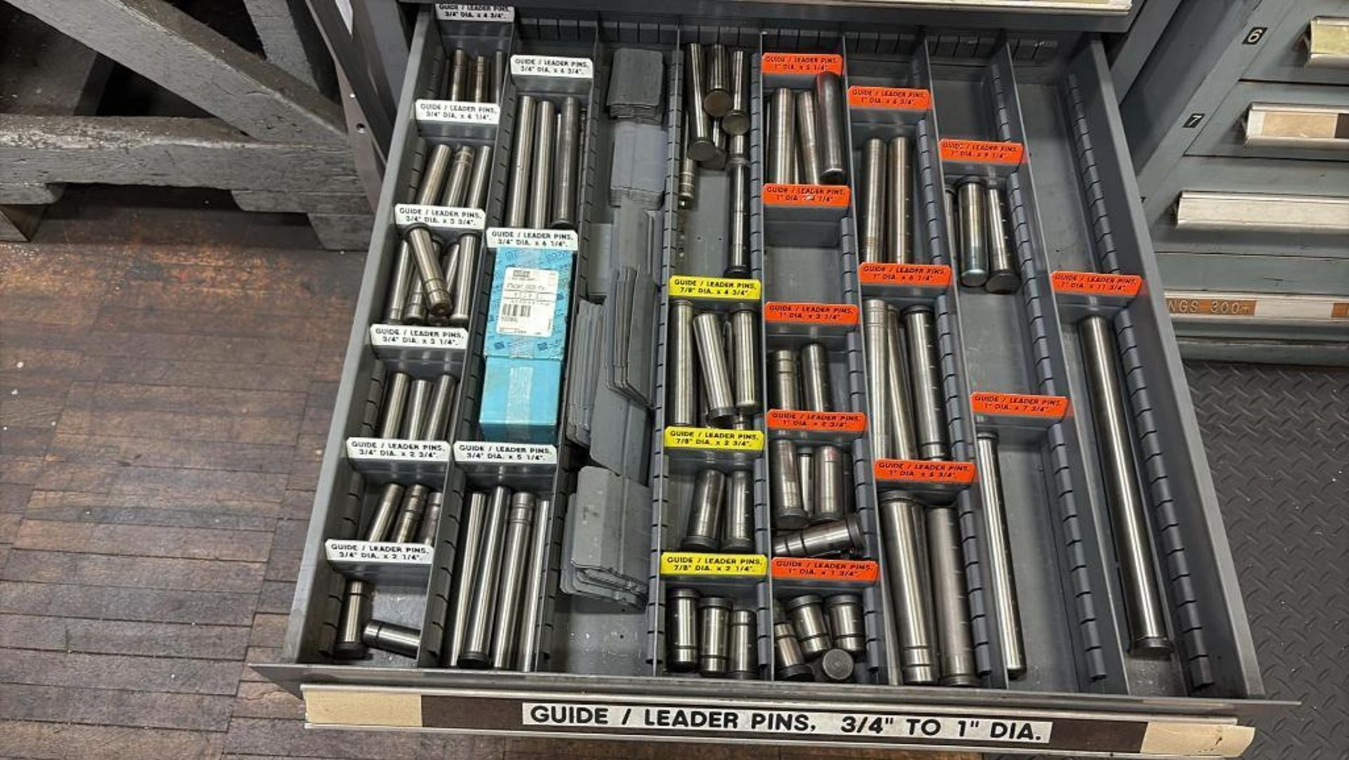 12-Drawer Tooling Cabinet w/ Large Quantity Injection Mold Parts & Hardware