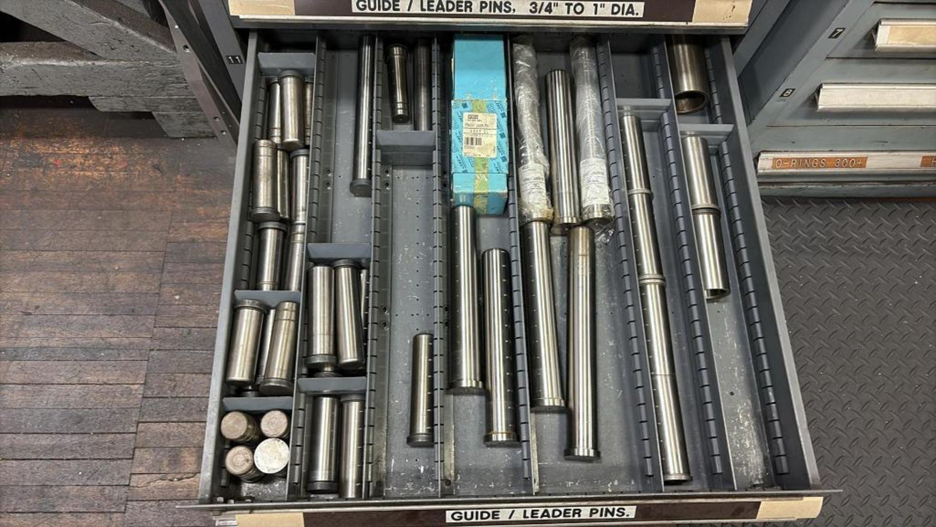 12-Drawer Tooling Cabinet w/ Large Quantity Injection Mold Parts & Hardware