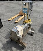 APV Portable Positive Displacement Pump, Size # 4, Serial # 17425. With 5hp Gearmotor and Drive.