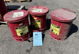 Lot of: (3) 6 Gallon Safety Cans.