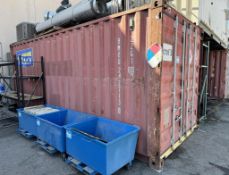 (1) 20ft Overseas Shipping Container. **NO CONTENTS DELAYED PICKUP**