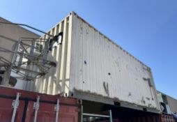 (1) 20ft Overseas Shipping Container. With Side Roll Up Door. **NO CONTENTS DELAYED PICKUP**