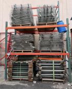 Lot of Assorted Pallet Racking. With Cross Beams, Uprights, Wire Decking.