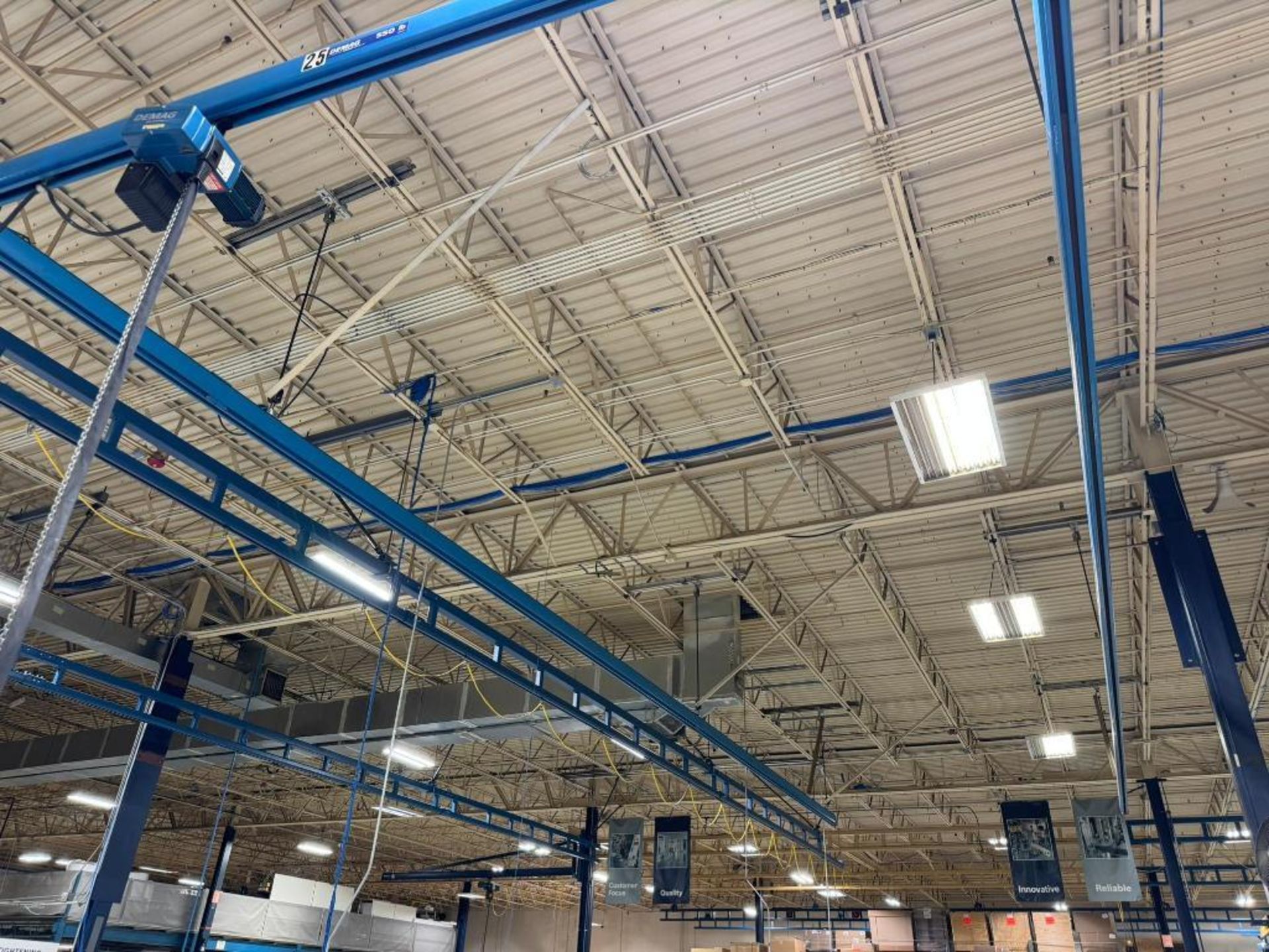 Demag 550 Pound Capacity Ceiling Mounted Bridge Crane. Approximate 15 ...