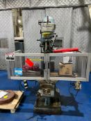 Bridgeport Vertical Mill, 5" Spindle Stroke, with T-Slotted Table and Workhorse Super Power Feed