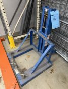 Global Industrial Forklift Mount Drum Grab, Part#88931, Serial# 1805018. Approximate 1000# capacity,