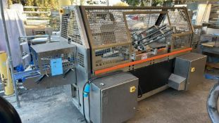 KeyMac Wrap Around Carton Auto Sleever Applicator Model # K201, Serial # 5149 *FINAL BID IS SUBJECT