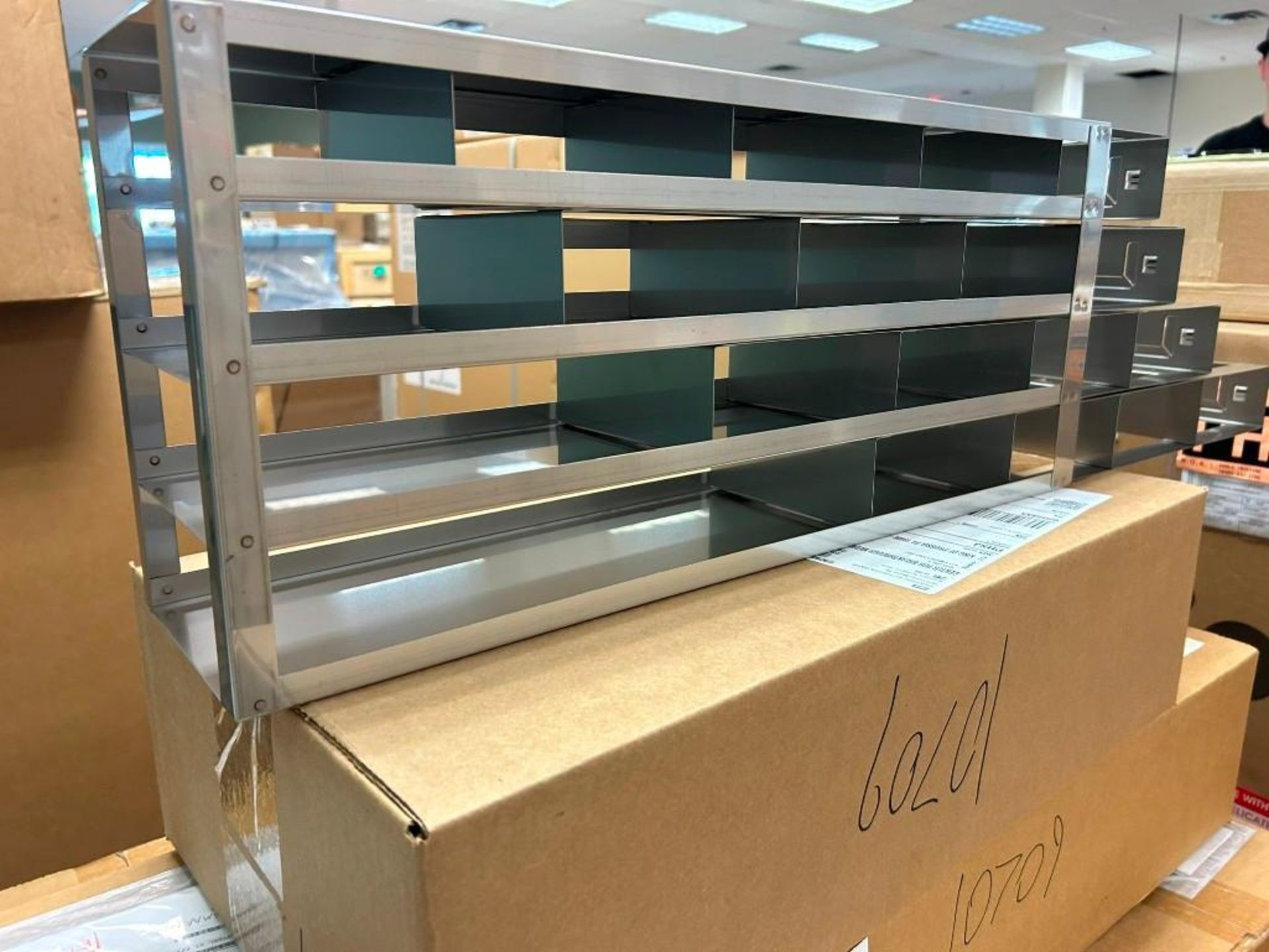 Storage Rack Vwr Lot of: (20) **UNUSED** VWR Stainless Steel Racks for Upright Freezer ...