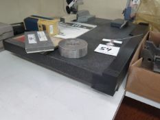 18" x 24" x 3" 2-Ledge Geranite Surface Plate w/ Squaring Attachment (SOLD AS-IS - NO WARRANTY)