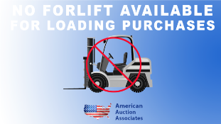 No Forklift or other Material Handling Equipment available for loading at this sale.