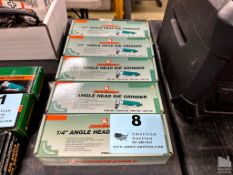 (5) JONNESWAY 1/4" PNEUMATIC ANGEL HEAD DIE GRINDERS (APPEAR NEW)