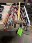 Lot of Misc. Hand Tools - Sledgehammer, Bolt Cutters, Leveler, Pry-Bar