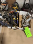 Lot of Quick Grip Clamps, Table mounted Vise