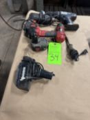 Lot of (3) Drills, (1) Sodering Gun