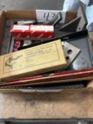 Miscellaneous inspection with indicator stand, sign blocks plug gages and and angle plate