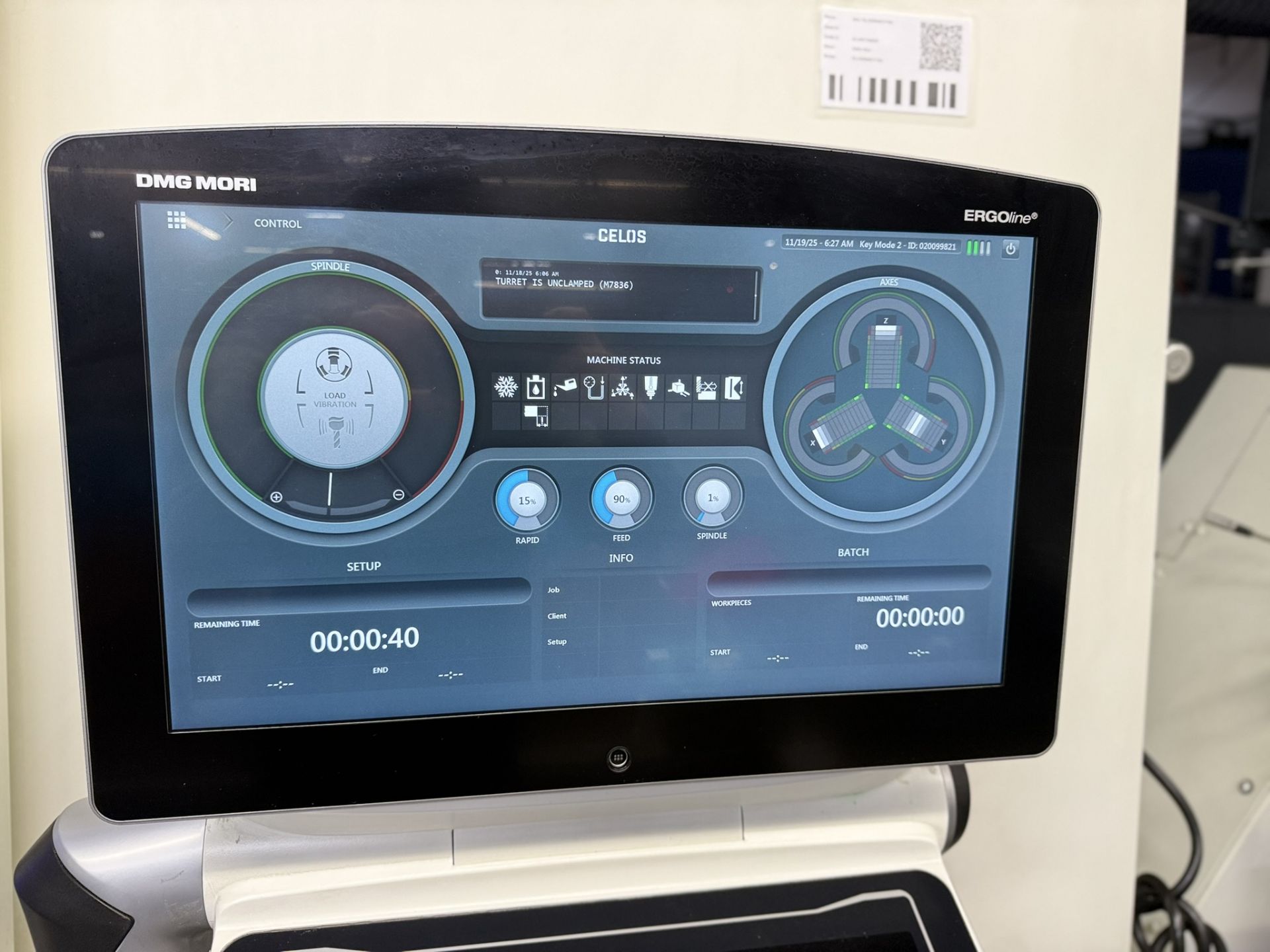 2015 DMG/Mori Mdl. NLX2500SY/700 CNC Turning Center, s/n NL256150526, w/DMG Mori ERGOline Celios - Image 7 of 19