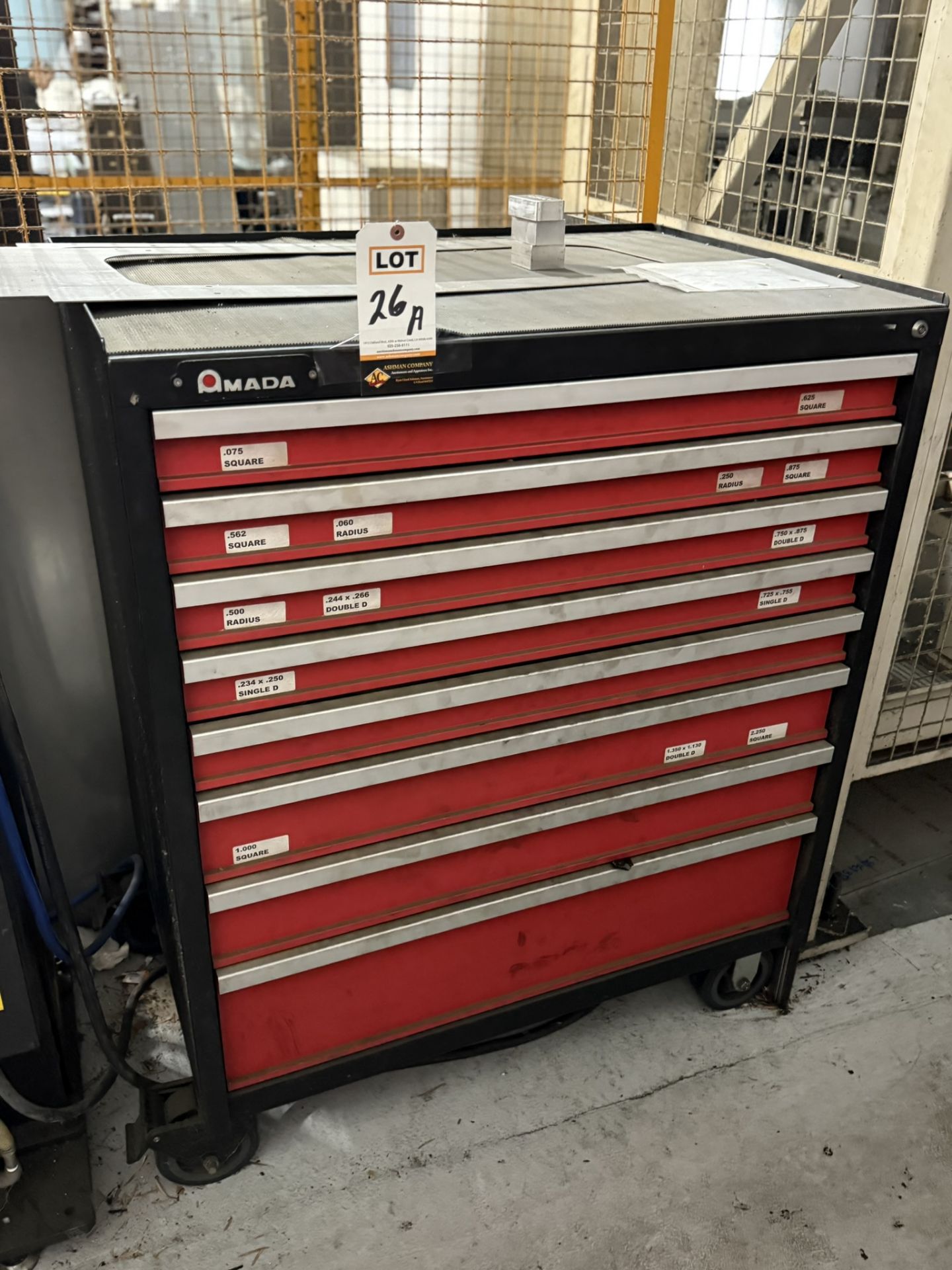 Amada Tooling Cabinet w/ Square Punches