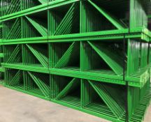 5 BAYS OF 16'H X 34"D X 96"L TEARDROP STYLE PALLET RACKS