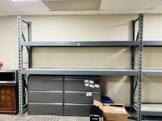 5 SECTION OF RETAIL/MERCHANDISE PALLET RACK SHELVING 6'H X 21.5"D X 108"L WITH 3 SHELVES