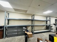 10 SECTION OF RETAIL/MERCHANDISE PALLET RACK SHELVING 8'H X 21.5"D X 108"L WITH 3 SHELVES