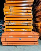 5 BAYS OF 16'H X 34"D X 96"L TEARDROP STYLE PALLET RACKS