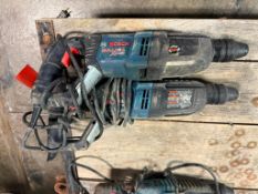 (2) Bosch Bulldog Electric Hammer Drills