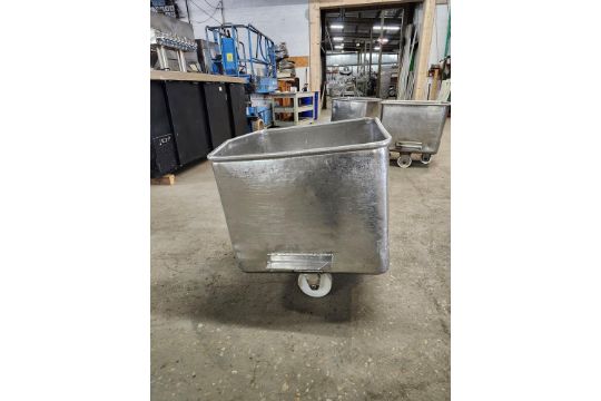 Stainless Steel Buggies, 400 Lb. capacity, inside dimensions 24 1/2" W X 26" L X 19" D, overall - Image 17 of 20