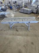 Roller Conveyor, not powered, stainless steel, on legs, rollers are 19" wide, 24" W X 78" L X 22"