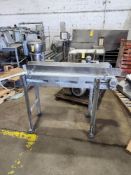 Stainless Steel Conveyor with plastic belt, 240/480 volts, 3 phase, 12" W X 48" L belt, 28" W X