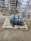 Lincoln Motor, 120 h.p., 240/480 volts, 3 phase, motor shaft 7" long, 3" dia., on skid, 36" W X