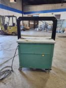 Signode Mdl. LB-2000 Strapper, Ser. #LB2777, 115 volts, 1 phase, 5mm/6mm with manual, on wheels, 20"