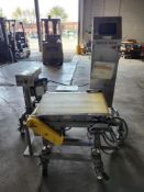 Conveyor with Mettler Toledo Mdl. CS3600XE (XEXS) Hi Speed Scale, Ser. #1600152, 110 volts, 1 phase,