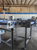 Kohler Mdl. 39" BW X 24" IR 90º Curved Conveyor, 480 volts, 3 phase, stainless steel with air blow