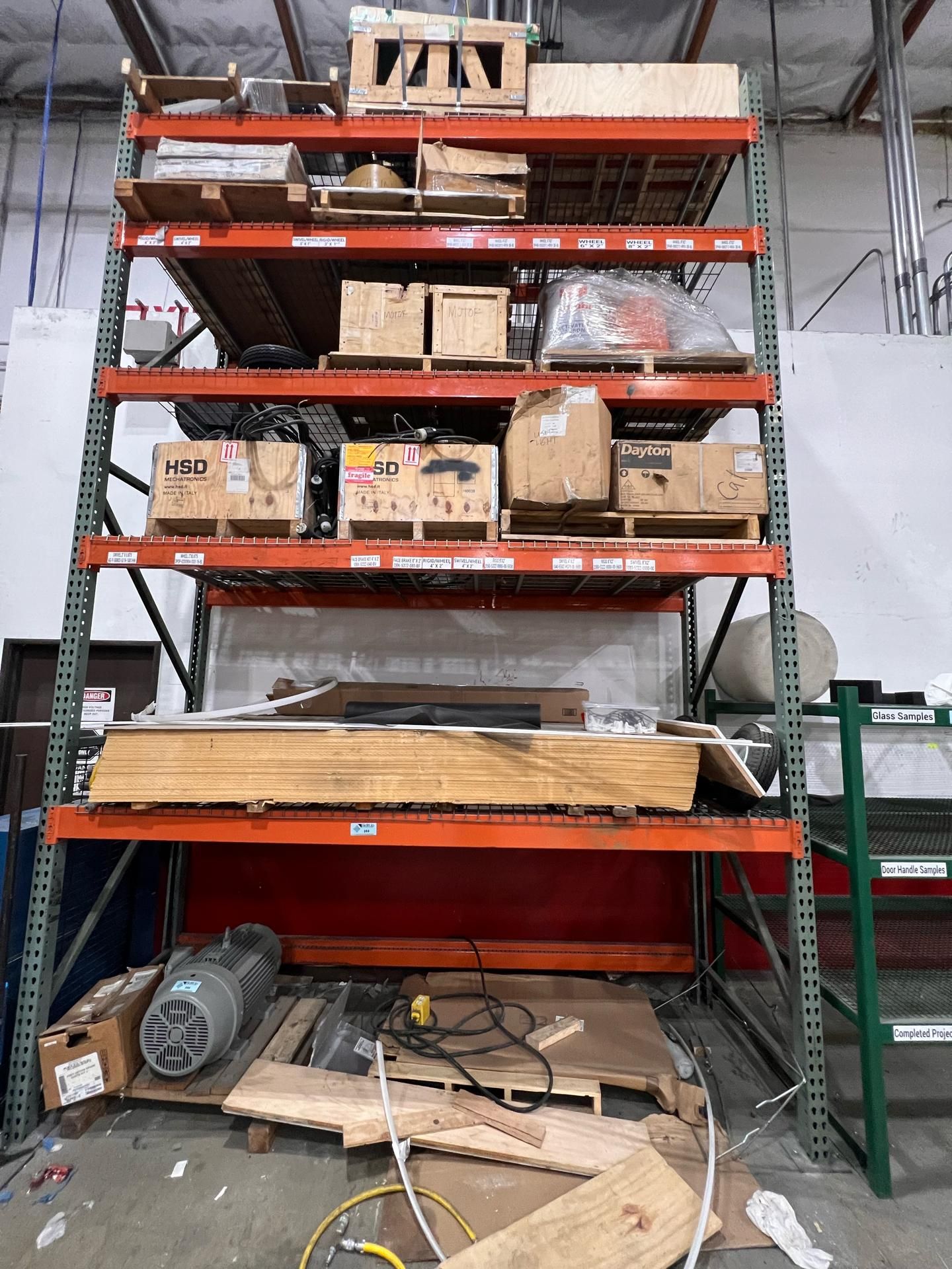 Pallet Rack; (2) Uprights 16’ (11) Beams: APPROX 10’ and (5) Wire ...