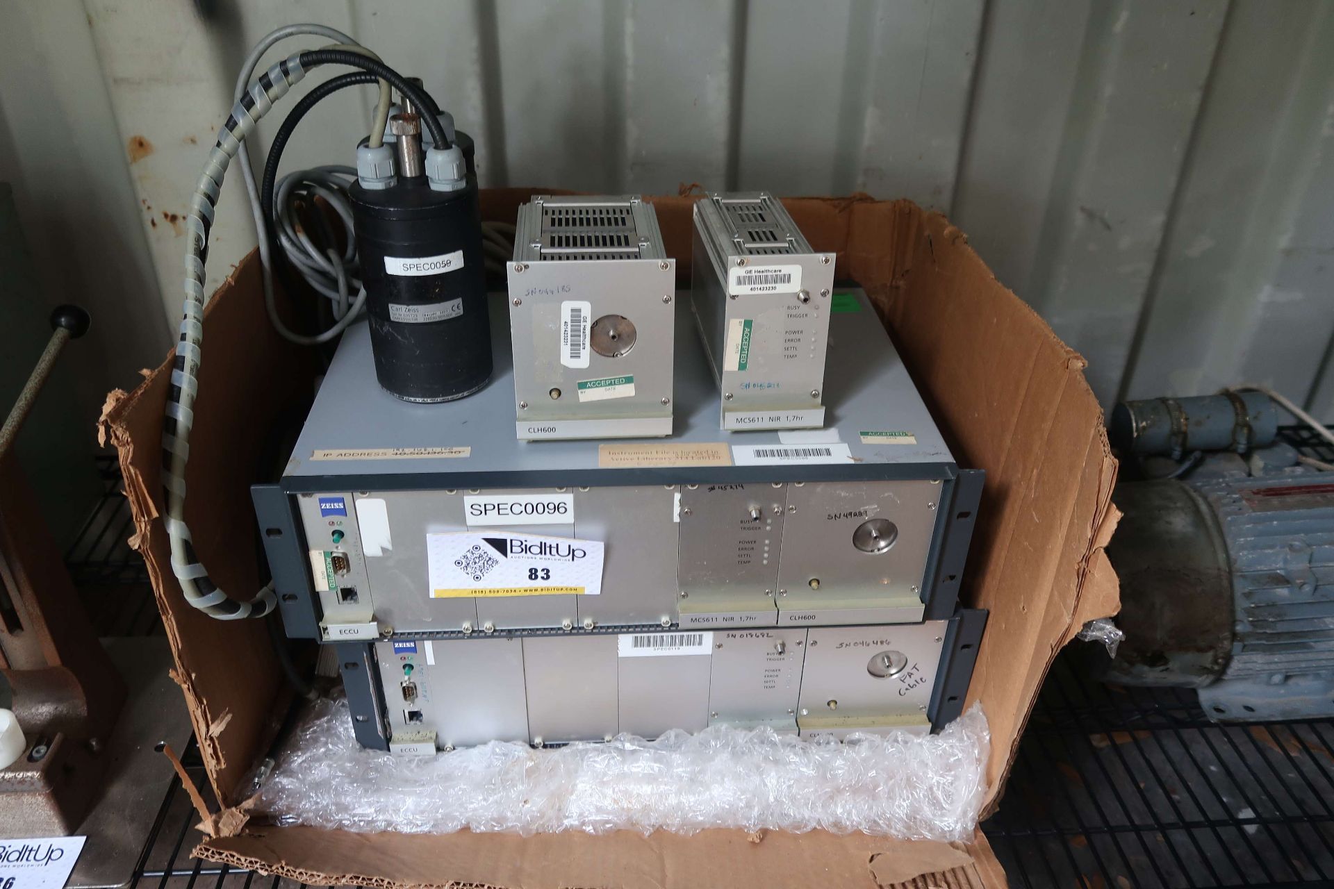 Zeiss Rack Zeiss MCS611 UV NIR Spectrometer Racks with (3) CLH600 Lamp Modules ...