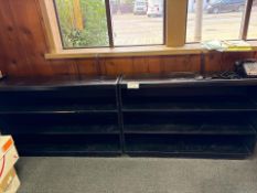 Pair Of Low Wood Bookcases