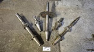 Lot Of NMTB-40 Horizontal Milling Arbors And Shell End-Mill Holders With Cutters