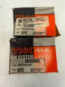 Lot of (2) THK #HSR20A1SS (GK) Blocks