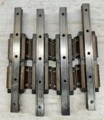 Lot of (4) THK #UAI05526 Linear Blocks w/Rails
