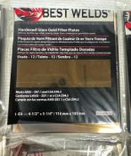 Lot of (8) - Best Welds Hardened Glass Gold Filter Plates, 4-1/2" x 5-1/4" - #932-458-12