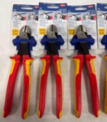 Lot of (9) - Knipex Diagonal Cutter Insulated Power Cut Series, 10" - # 74 08 250 SBA
