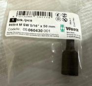 Lot of (13) - Wera 869/4M Magnetic Nutsetters, 5/16" x 50 mm - # 05060430001